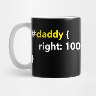 daddy right: 100% !important Mug